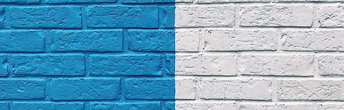 Painted brick wall to illustrate boundaries