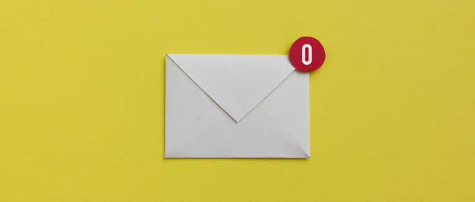 Envelope and with red inbox zero label