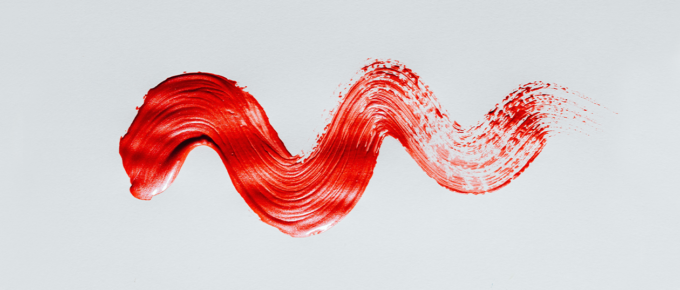 Red paint on white background